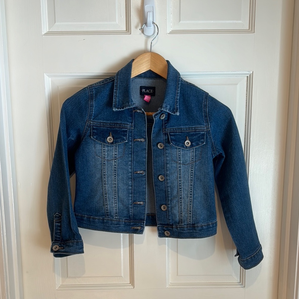 Girls denim jacket size 7/8